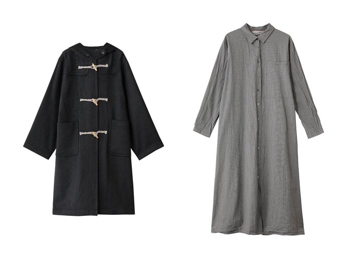 【MidiUmi/ミディウミ】のbig pocket shirt OP ワンピース&duffle coat コート おすすめ！トレンド、レディースファッションの通販 おすすめ人気トレンドファッション通販アイテム 人気、トレンドファッション・服の通販 founy(ファニー) ファッション Fashion レディースファッション Fashion for Women アウター Coat / Outerwear Collection コート・ロングコート・ピーコート Long Coats, Peacoats & More ダッフルコート Duffle Coats ワンピース Dresses チュニック Tunic Tops & Dresses クラシカル Classical, Vintage-Inspired ダッフルコート Duffle Coat, Toggle Coat バランス Balance, Style Balance モダン Modern, Contemporary ロング Long, Long-Length 冬 Winter / This Winter 定番 Standard, Basic Item 新作・新入荷 New Arrivals / New In |ID:crp329100000224944