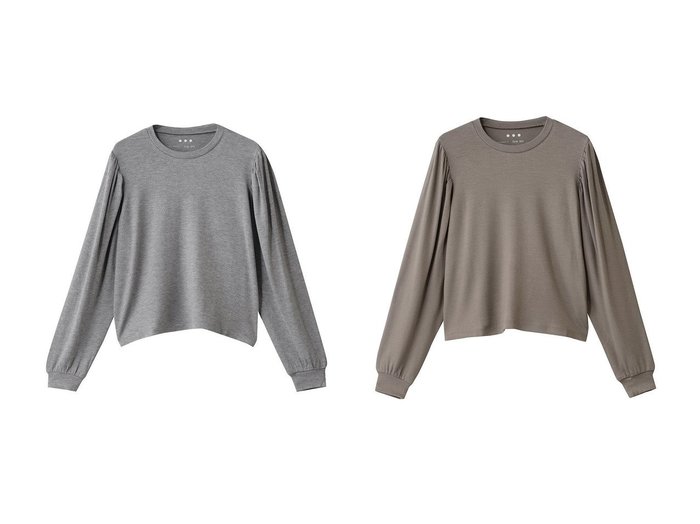 【three dots/スリー ドッツ】のブラッシュドセーター ボリュームスリーブ トップス おすすめ！トレンド、レディースファッションの通販 おすすめ人気トレンドファッション通販アイテム 人気、トレンドファッション・服の通販 founy(ファニー) ファッション Fashion レディースファッション Fashion for Women トップス・カットソー Cut & Sew Tops シャツ・ブラウス・オフィスカジュアル Elegant Blouses & Button-Ups ロングTシャツ・Tシャツ Longline T-Shirts & Tees カットソー・ベーシックTシャツ Cut-and-Sewn Tops / Stretch Tees & Basics ボリューム袖・フリルスリーブブラウス Voluminous & Ruffle Sleeves / Puffy Sleeve Tops スリーブ Sleeve, Long Sleeve / Short Sleeve ロング Long, Long-Length 今季 This Season, Current Season 新作・新入荷 New Arrivals / New In 旅行 Travel |ID:crp329100000224950