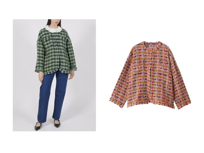 【kijinokanosei/生地の可能性】のフリンジジャケット おすすめ!トレンド、レディースファッションの通販 おすすめ人気トレンドファッション通販アイテム 人気、トレンドファッション・服の通販 founy(ファニー) ファッション Fashion レディースファッション Fashion for Women アウター Coat / Outerwear Collection レディースジャケット・軽アウター Jackets インナー Innerwear シルク Silk, 100% Silk シンプル Simple, Minimal ジャケット Jacket, Outerwear ツイード Twill, Twill Weave ラベンダー Lavender 新作・新入荷 New Arrivals / New In |ID:crp329100000224952