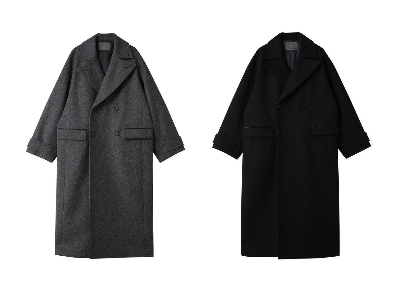 【uncrave/アンクレイヴ】のライトメルトン ロングチェスターコート おすすめ！トレンド、レディースファッションの通販 おすすめ人気トレンドファッション通販アイテム インテリア・キッズ・メンズ・レディースファッション・服の通販 founy(ファニー) 　ファッション　Fashion　レディースファッション　Fashion for Women　アウター　Coat / Outerwear Collection　コート・ロングコート・ピーコート　Long Coats, Peacoats & More　チェスターコート・ロング丈アウター　Chester Coats / Chesterfield Long Coats　クラシカル　Classical, Vintage-Inspired　ビッグ　Big, Oversized　メルトン　Melton, Heavy Wool　ロング　Long, Long-Length　定番　Standard, Basic Item　ブルー系　Blue　|ID:crp329100000224963