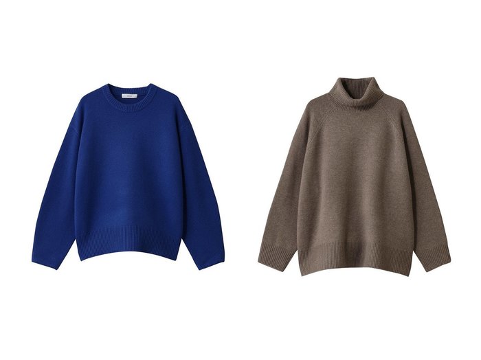 【ebure/エブール】のウールカシミアミドルゲージ クルーネックニットプルオーバー&ウールカシミアミドルゲージ タートルネックニットプルオーバー おすすめ！トレンド、レディースファッションの通販 おすすめ人気トレンドファッション通販アイテム 人気、トレンドファッション・服の通販 founy(ファニー) ファッション Fashion レディースファッション Fashion for Women トップス・カットソー Cut & Sew Tops ニット Knit Tops & Sweaters カジュアルプルオーバー・ニットトップス Pullovers & Knit Tops / Casual Pullovers タートルネック・ハイネックトップス Turtlenecks & High-Neck Tops おすすめ Recommended / Our Picks シンプル Simple, Minimal タンク Tank Top, Sleeveless Top ロング Long, Long-Length タートルネック Turtleneck, High Neck バランス Balance, Style Balance フロント Front, Front Design ボトム Bottoms, Lower Wear 定番 Standard, Basic Item |ID:crp329100000224969