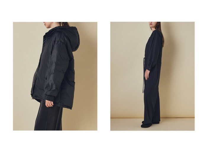 【FLORENT/フローレント】の裏起毛 ストレッチ コンビネゾン&マイクロタフタ ダウン ジャケット おすすめ！トレンド、レディースファッションの通販 おすすめ人気トレンドファッション通販アイテム 人気、トレンドファッション・服の通販 founy(ファニー) ファッション Fashion レディースファッション Fashion for Women アウター Coat / Outerwear Collection レディースジャケット・軽アウター Jackets パンツ Pants & Trousers ジャケット Jacket, Outerwear タフタ Taffeta, Structured Fabric ダウン Down, Puffer フラット Flat, Flat Shoes 冬 Winter / This Winter 新作・新入荷 New Arrivals / New In コンビネゾン Jumpsuit, All-in-One ストレッチ Stretch, Stretchy Fabric ストレート Straight, Straight Cut A/W・秋冬 Autumn/Winter |ID:crp329100000224971