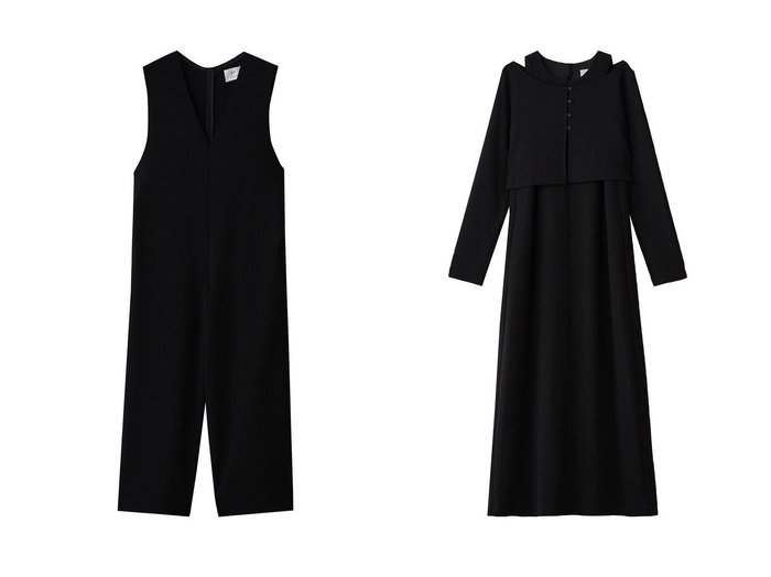 【1er Arrondissement/プルミエ アロンディスモン】のジャージーボンディングコンビネゾン&【MANOF/マノフ】のSHORT BLOUSE SET ONE PIECE おすすめ！トレンド、レディースファッションの通販 おすすめ人気トレンドファッション通販アイテム 人気、トレンドファッション・服の通販 founy(ファニー) ファッション Fashion レディースファッション Fashion for Women パンツ Pants & Trousers ワンピース Dresses チュニック Tunic Tops & Dresses インナー Innerwear コンビネゾン Jumpsuit, All-in-One ストレッチ Stretch, Stretchy Fabric ストレート Straight, Straight Cut タートルネック Turtleneck, High Neck ボンディング Bonding, Bonded Fabric 新作・新入荷 New Arrivals / New In |ID:crp329100000224972