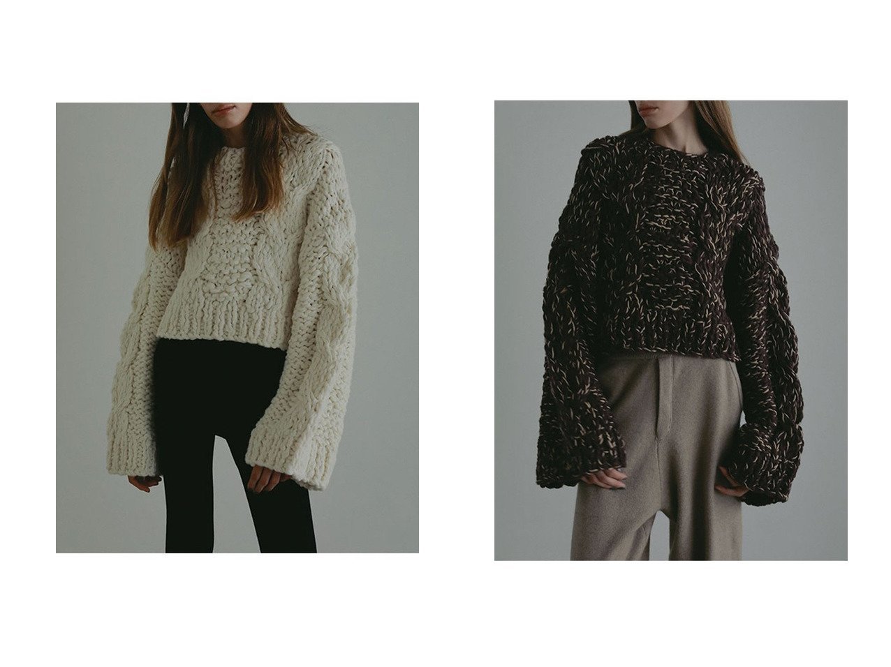 【ETRE TOKYO/エトレトウキョウ】のハンドニットケーブルプルオーバー おすすめ！トレンド、レディースファッションの通販 おすすめ人気トレンドファッション通販アイテム インテリア・キッズ・メンズ・レディースファッション・服の通販 founy(ファニー) 　ファッション　Fashion　レディースファッション　Fashion for Women　トップス・カットソー　Cut & Sew Tops　ニット　Knit Tops & Sweaters　カジュアルプルオーバー・ニットトップス　Pullovers & Knit Tops / Casual Pullovers　アクリル　Acrylic Material　ハンド　Hand, Handmade　ミックス　Mix, Mixed Style　ワイド　Wide, Wide Fit　手編み　Hand-Knitted, Handmade Knit　新作・新入荷　New Arrivals / New In　ホワイト系　White　ブラウン系　Brown　|ID:crp329100000224975