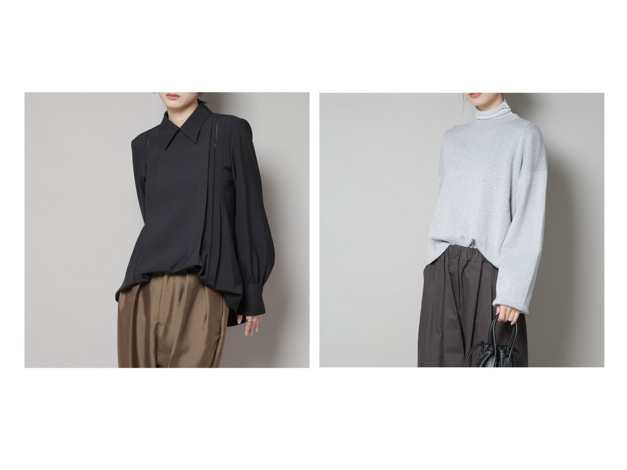 【nano universe/ナノ ユニバース】のダブルクロス衿付きハシゴレースブラウス&毛玉抑制ニットプルオーバー(セットアップ可) おすすめ！トレンド、レディースファッションの通販 おすすめ人気トレンドファッション通販アイテム インテリア・キッズ・メンズ・レディースファッション・服の通販 founy(ファニー) 　ファッション　Fashion　レディースファッション　Fashion for Women　トップス・カットソー　Cut & Sew Tops　シャツ・ブラウス・オフィスカジュアル　Elegant Blouses & Button-Ups　ニット　Knit Tops & Sweaters　カジュアルプルオーバー・ニットトップス　Pullovers & Knit Tops / Casual Pullovers　ウォッシャブル　Machine Washable　クラシック　Classic, Timeless Style　ストレッチ　Stretch, Stretchy Fabric　ダブル　Double, Double-Breasted　デニム　Denim, Jeans Material　フェミニン　Feminine, Girly　ベーシック　Basic, Essential　モダン　Modern, Contemporary　レース　Lace, Lace Fabric　ロング　Long, Long-Length　ワイド　Wide, Wide Fit　冬　Winter / This Winter　おすすめ　Recommended / Our Picks　ビジネス 仕事 通勤　Business / Work / Commuting　2025年　2025　2025-2026秋冬・A/W　Autumn/Winter 2025–26 AW25–26　ブラック系　Black　ホワイト系　White　グレー系　Gray　ベージュ系　Beige　|ID:crp329100000224981