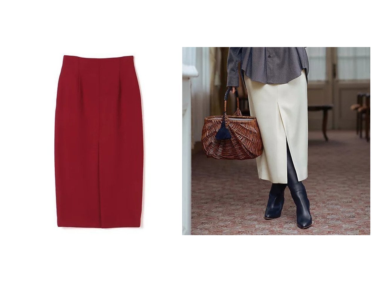 【M7days/エムセブンデイズ】の【辻 直子さんコラボ】フロントスリットIラインスカート おすすめ！トレンド、レディースファッションの通販 おすすめ人気トレンドファッション通販アイテム インテリア・キッズ・メンズ・レディースファッション・服の通販 founy(ファニー) 　ファッション　Fashion　レディースファッション　Fashion for Women　スカート　Skirts　エレガント 上品　Elegant　コラボ　Collaboration, Collab　シンプル　Simple, Minimal　スリット　Slit, Slit Detail　バランス　Balance, Style Balance　フロント　Front, Front Design　ロング　Long, Long-Length　冬　Winter / This Winter　オレンジ系　Orange　ホワイト系　White　|ID:crp329100000224990