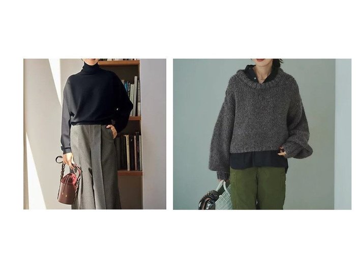 【Uhr/ウーア】のShort Hand Knit Pull-over&【IIROT/イロット】のウールシルクタートルニット おすすめ！トレンド、レディースファッションの通販 おすすめ人気トレンドファッション通販アイテム 人気、トレンドファッション・服の通販 founy(ファニー) ファッション Fashion レディースファッション Fashion for Women トップス・カットソー Cut & Sew Tops ニット Knit Tops & Sweaters シルク Silk, 100% Silk シンプル Simple, Minimal タートル Turtleneck, Turtle Collar タートルネック Turtleneck, High Neck フィット Fit, Slim Fit 人気 Popular, Best Seller 定番 Standard, Basic Item 洗える Machine Washable ショート Short, Short Length ベーシック Basic, Essential 手編み Hand-Knitted, Handmade Knit |ID:crp329100000224994
