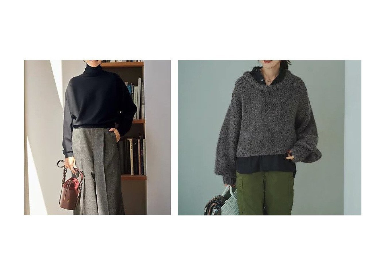 【Uhr/ウーア】のShort Hand Knit Pull-over&【IIROT/イロット】のウールシルクタートルニット おすすめ！トレンド、レディースファッションの通販 おすすめ人気トレンドファッション通販アイテム インテリア・キッズ・メンズ・レディースファッション・服の通販 founy(ファニー) 　ファッション　Fashion　レディースファッション　Fashion for Women　トップス・カットソー　Cut & Sew Tops　ニット　Knit Tops & Sweaters　シルク　Silk, 100% Silk　シンプル　Simple, Minimal　タートル　Turtleneck, Turtle Collar　タートルネック　Turtleneck, High Neck　フィット　Fit, Slim Fit　人気　Popular, Best Seller　定番　Standard, Basic Item　洗える　Machine Washable　ショート　Short, Short Length　ベーシック　Basic, Essential　手編み　Hand-Knitted, Handmade Knit　ホワイト系　White　ブラック系　Black　|ID:crp329100000224994