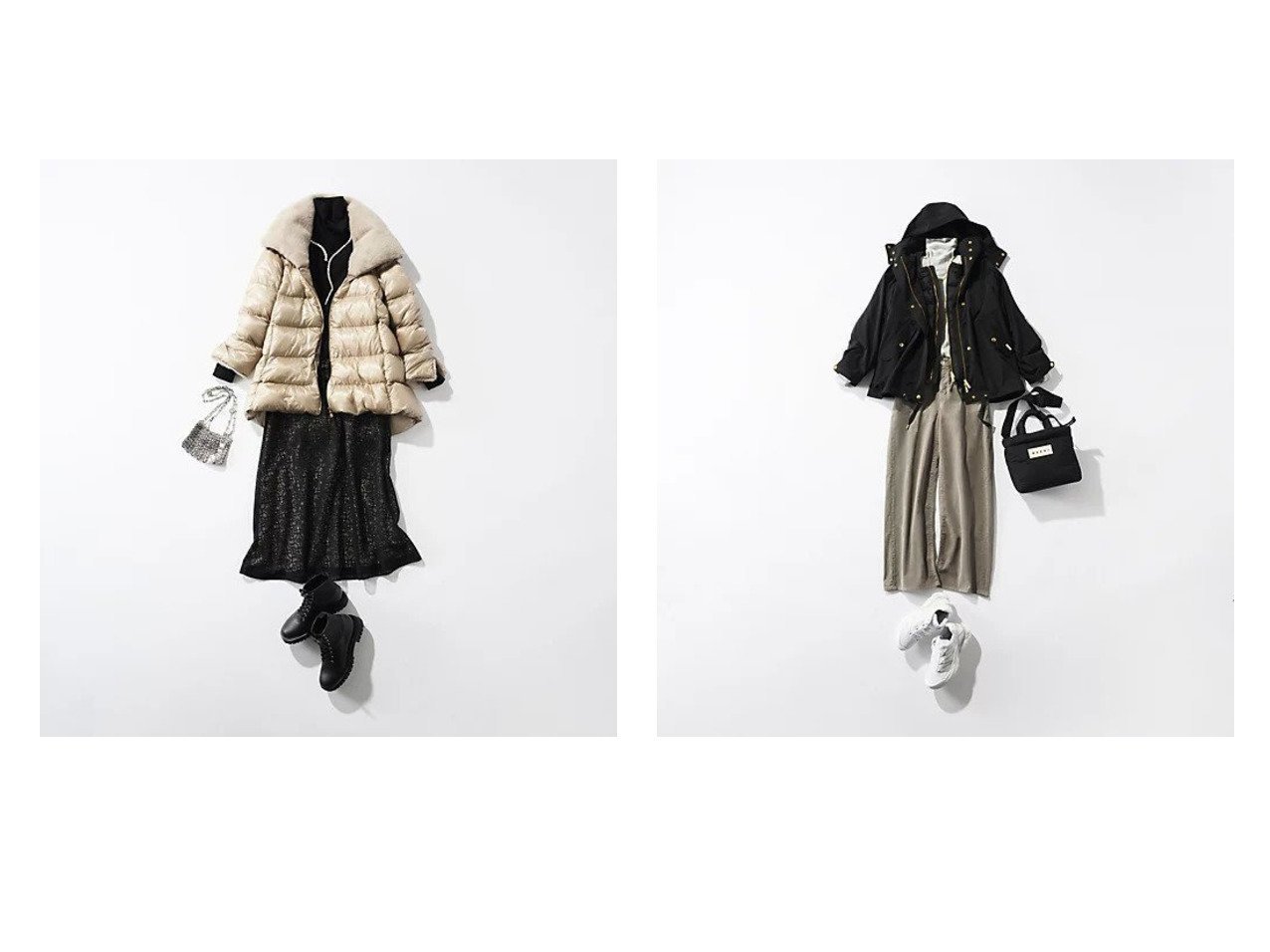 【WOOLRICH/ウールリッチ】のインナーダウンつきコート&【HERNO/ヘルノ】のエコファー襟ダウン おすすめ！トレンド、レディースファッションの通販 おすすめ人気トレンドファッション通販アイテム インテリア・キッズ・メンズ・レディースファッション・服の通販 founy(ファニー) 　ファッション　Fashion　レディースファッション　Fashion for Women　アウター　Coat / Outerwear Collection　コート・ロングコート・ピーコート　Long Coats, Peacoats & More　ダウン　Down, Puffer　エレガント 上品　Elegant　インナー　Innerwear　春　Spring　イエロー系　Yellow　ブラック系　Black　|ID:crp329100000224996