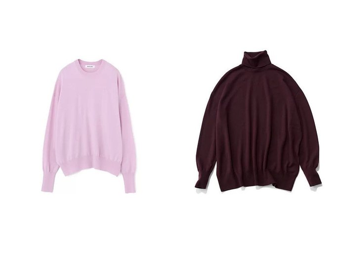 【SACRA/サクラ】のエクストラファインメリノタートルニット&カラーウールニット おすすめ！トレンド、レディースファッションの通販 おすすめ人気トレンドファッション通販アイテム 人気、トレンドファッション・服の通販 founy(ファニー) ファッション Fashion レディースファッション Fashion for Women トップス・カットソー Cut & Sew Tops ニット Knit Tops & Sweaters なめらか Smooth, Silky Texture エレガント 上品 Elegant 冬 Winter / This Winter 軽量 Lightweight, Ultra Light シンプル Simple, Minimal |ID:crp329100000224999