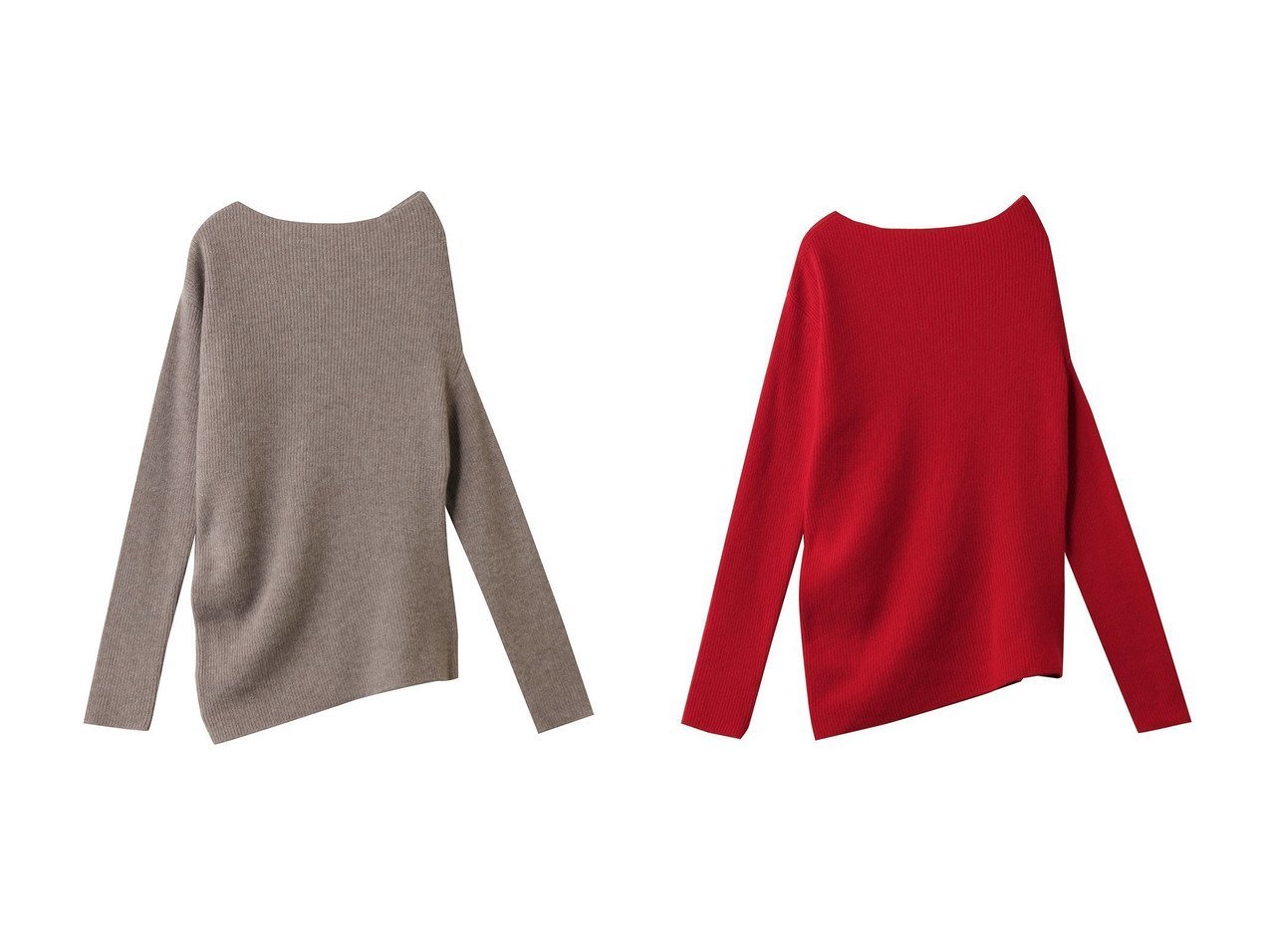 【SCEARN/セアン】のCASHMERE MIDDLE GAUGE ニット おすすめ！トレンド、レディースファッションの通販 おすすめ人気トレンドファッション通販アイテム インテリア・キッズ・メンズ・レディースファッション・服の通販 founy(ファニー) 　ファッション　Fashion　レディースファッション　Fashion for Women　トップス・カットソー　Cut & Sew Tops　ニット　Knit Tops & Sweaters　カジュアルプルオーバー・ニットトップス　Pullovers & Knit Tops / Casual Pullovers　アシンメトリー　Asymmetrical Style　シンプル　Simple, Minimal　ドレープ　Drape, Draping Fabric　エレガント 上品　Elegant　新作・新入荷　New Arrivals / New In　グレー系　Gray　|ID:crp329100000225006