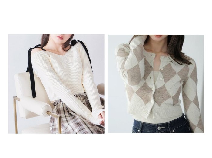 【SNIDEL/スナイデル】のショルダーリボンオフショルニットプルオーバー&アーガイルニットアンサンブル おすすめ!トレンド、レディースファッションの通販 おすすめ人気トレンドファッション通販アイテム 人気、トレンドファッション・服の通販 founy(ファニー) ファッション Fashion レディースファッション Fashion for Women トップス・カットソー Cut & Sew Tops ニット Knit Tops & Sweaters カジュアルプルオーバー・ニットトップス Pullovers & Knit Tops / Casual Pullovers アンサンブルニット Knit Ensembles & Twin Sets ウェーブ Wavy Pattern 今季 This Season, Current Season ショルダー Shoulder, Shoulder Strap シンプル Simple, Minimal スウェット / スエット Sweatshirt, Sweatwear ストレート Straight, Straight Cut スマート Smart, Elegant デコルテ Décolleté, Neckline バランス Balance, Style Balance フィット Fit, Slim Fit ベロア Velour, Soft Velvet ボトム Bottoms, Lower Wear リブニット Rib Knit, Ribbed Knit リボン Ribbon, Bow おすすめ Recommended / Our Picks |ID:crp329100000225016