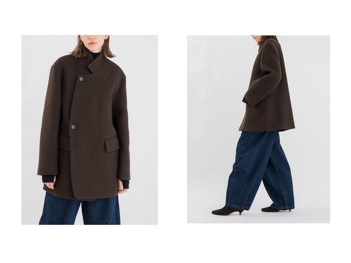 【STUNNING LURE/スタニングルアー】のスタンドカラーメルトンコート おすすめ！トレンド、レディースファッションの通販 おすすめ人気トレンドファッション通販アイテム 人気、トレンドファッション・服の通販 founy(ファニー) ファッション Fashion レディースファッション Fashion for Women アウター Coat / Outerwear Collection コート・ロングコート・ピーコート Long Coats, Peacoats & More イタリア Italy ショルダー Shoulder, Shoulder Strap シンプル Simple, Minimal スタンド Stand Collar, Upright Stand バランス Balance, Style Balance ミドル Middle Length, Mid Height ロング Long, Long-Length エレガント 上品 Elegant |ID:crp329100000225023