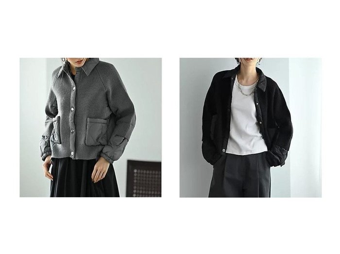【STYLE DELI/スタイルデリ】の【BLK001】ナイロン切り替えショートブルゾン おすすめ！トレンド、レディースファッションの通販 おすすめ人気トレンドファッション通販アイテム 人気、トレンドファッション・服の通販 founy(ファニー) ファッション Fashion レディースファッション Fashion for Women アウター Coat / Outerwear Collection ブルゾンジャケット・スポーティアウター Blouson Jackets インナー Innerwear 春 Spring 秋 Autumn クール Cool, Chic コンパクト Compact, Small Size コンビ Combo, Combination Style ショート Short, Short Length シンプル Simple, Minimal スウェット / スエット Sweatshirt, Sweatwear デニム Denim, Jeans Material バランス Balance, Style Balance ブルゾン Blouson, Bomber Jacket ベーシック Basic, Essential リブニット Rib Knit, Ribbed Knit ロング Long, Long-Length ワイド Wide, Wide Fit 冬 Winter / This Winter おすすめ Recommended / Our Picks |ID:crp329100000225028