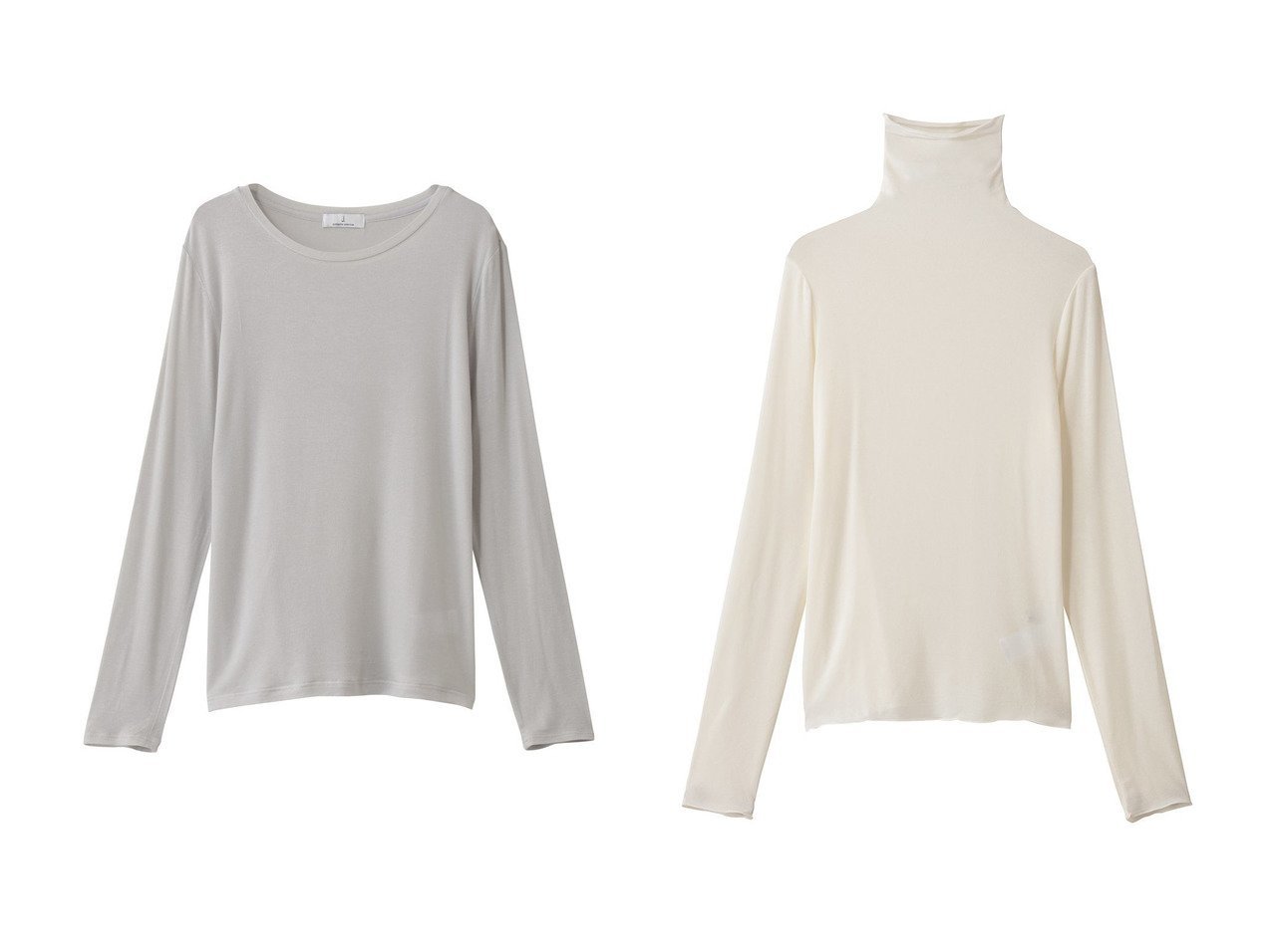 【j./ジェイドット】のカシミヤシルク混クルーネック&カシミヤシルク混タートルネック おすすめ！トレンド、レディースファッションの通販 おすすめ人気トレンドファッション通販アイテム インテリア・キッズ・メンズ・レディースファッション・服の通販 founy(ファニー) 　ファッション　Fashion　レディースファッション　Fashion for Women　トップス・カットソー　Cut & Sew Tops　シャツ・ブラウス・オフィスカジュアル　Elegant Blouses & Button-Ups　ロングTシャツ・Tシャツ　Longline T-Shirts & Tees　カットソー・ベーシックTシャツ　Cut-and-Sewn Tops / Stretch Tees & Basics　タートルネック・ハイネックトップス　Turtlenecks & High-Neck Tops　なめらか　Smooth, Silky Texture　シルク　Silk, 100% Silk　シンプル　Simple, Minimal　スリーブ　Sleeve, Long Sleeve / Short Sleeve　フィット　Fit, Slim Fit　ミックス　Mix, Mixed Style　ロング　Long, Long-Length　定番　Standard, Basic Item　新作・新入荷　New Arrivals / New In　ホワイト系　White　グレー系　Gray　ブラック系　Black　|ID:crp329100000225034