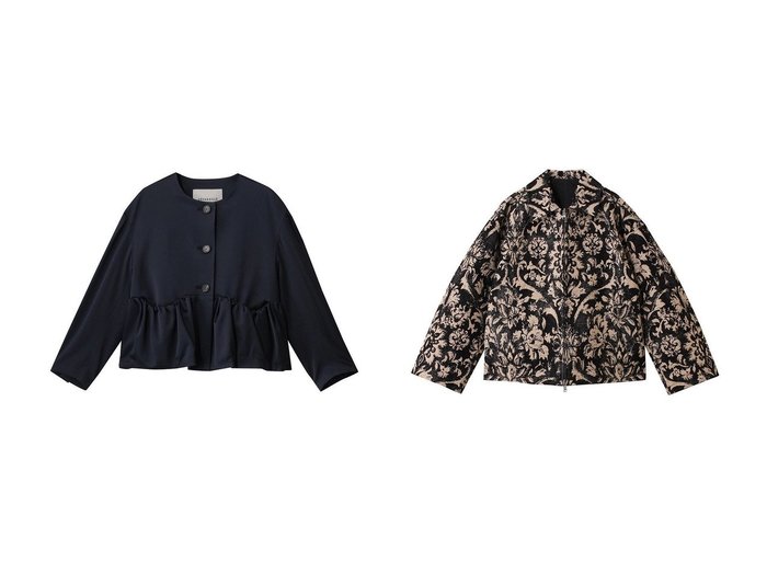 【DEPAREILLE/デパリエ】のモールジャカードジャケット&ウールヴィスコースサテンジャケット おすすめ!トレンド、レディースファッションの通販 おすすめ人気トレンドファッション通販アイテム 人気、トレンドファッション・服の通販 founy(ファニー) ファッション Fashion レディースファッション Fashion for Women アウター Coat / Outerwear Collection レディースジャケット・軽アウター Jackets ギャザー Gathered, Ruffled コンパクト Compact, Small Size サテン Satin, Glossy Fabric ショート Short, Short Length ジャケット Jacket, Outerwear スリーブ Sleeve, Long Sleeve / Short Sleeve フェミニン Feminine, Girly ロング Long, Long-Length 新作・新入荷 New Arrivals / New In ジャカード/ジャガード Jacquard, Woven Pattern リバーシブル Reversible, Two-Sided 無地 Plain, Solid Color |ID:crp329100000225042