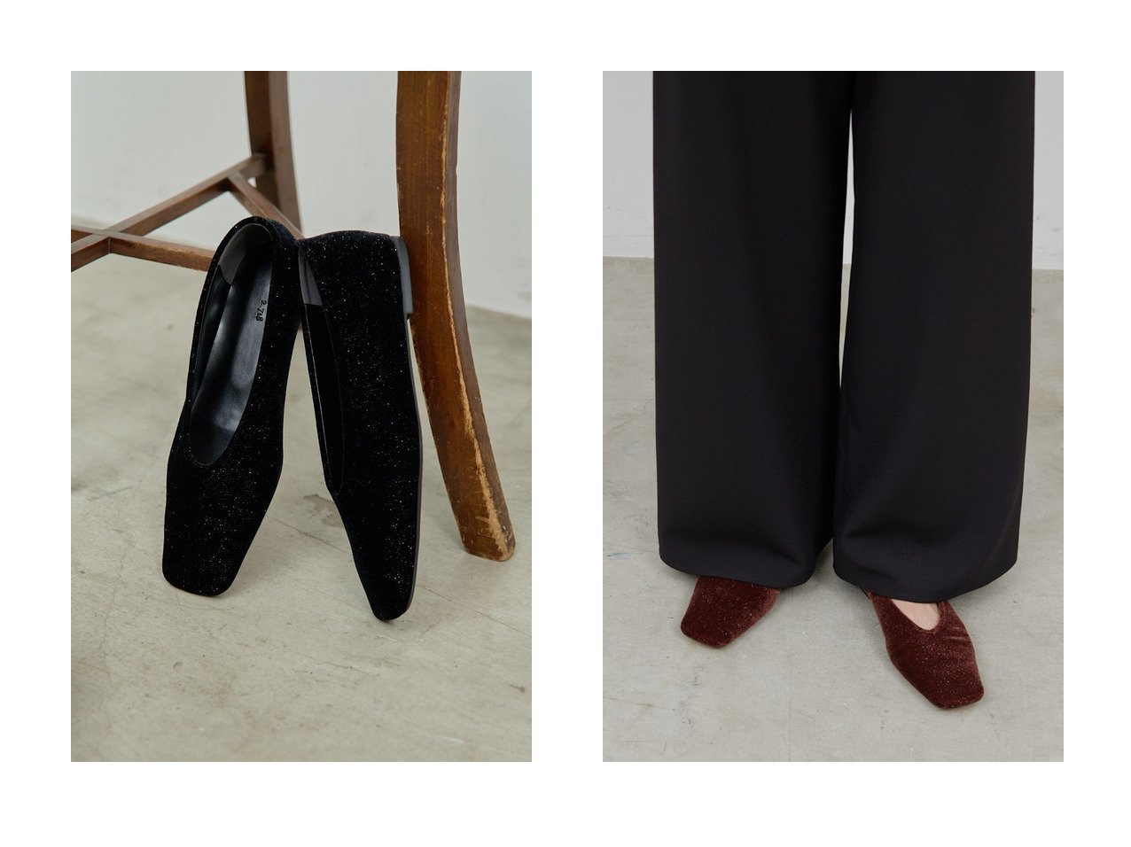 【GALLARDAGALANTE/ガリャルダガランテ】の【2.718】ベロアフラットシューズ おすすめ！トレンド、レディースファッションの通販 おすすめ人気トレンドファッション通販アイテム インテリア・キッズ・メンズ・レディースファッション・服の通販 founy(ファニー) 　ファッション　Fashion　レディースファッション　Fashion for Women　シューズ　Shoes, Footwear　スタイリッシュ　Stylish, Fashionable　フォーマル　Formal, Dressy　フラット　Flat, Flat Shoes　ベロア　Velour, Soft Velvet　エレガント 上品　Elegant　新作・新入荷　New Arrivals / New In　A/W・秋冬　Autumn/Winter　ブラック系　Black　ブラウン系　Brown　|ID:crp329100000225057