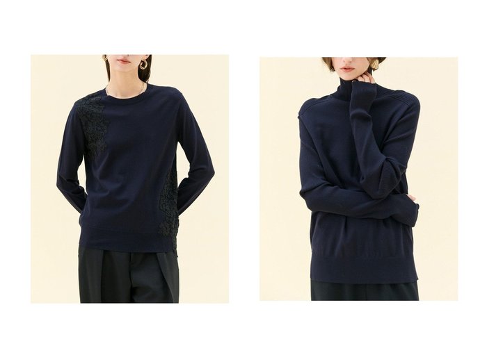【BEIGE,/ベイジ,】のアシンメトリーレースクルーネックニット&サムホールハイネックニット おすすめ!トレンド、レディースファッションの通販 おすすめ人気トレンドファッション通販アイテム 人気、トレンドファッション・服の通販 founy(ファニー) ファッション Fashion レディースファッション Fashion for Women トップス・カットソー Cut & Sew Tops ニット Knit Tops & Sweaters カジュアルプルオーバー・ニットトップス Pullovers & Knit Tops / Casual Pullovers アシンメトリー Asymmetrical Style カッティング Cutting Detail デニム Denim, Jeans Material レース Lace, Lace Fabric エレガント 上品 Elegant ビジネス 仕事 通勤 Business / Work / Commuting 新作・新入荷 New Arrivals / New In |ID:crp329100000225060