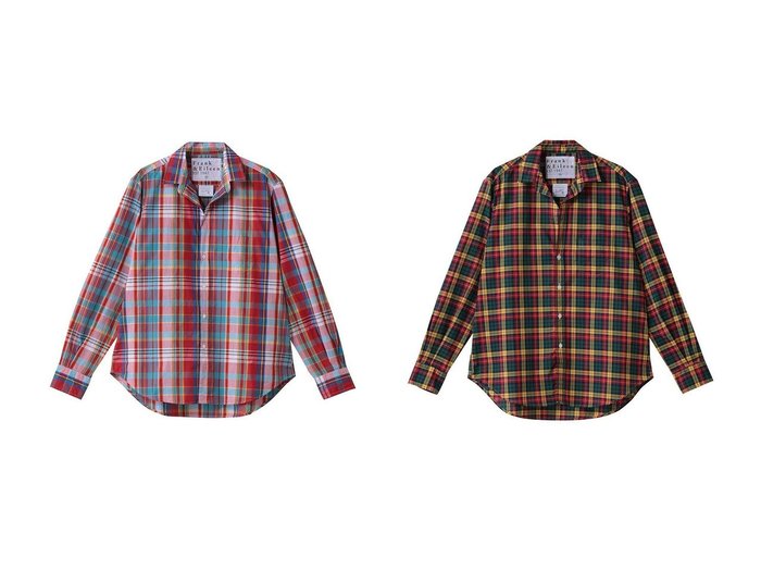 【Frank&Eileen/フランク&アイリーン】のEILEEN イタリアンクラシック レッドチェックシャツ&EILEEN イタリアンクラシック グリーンチェックシャツ おすすめ!トレンド、レディースファッションの通販 おすすめ人気トレンドファッション通販アイテム 人気、トレンドファッション・服の通販 founy(ファニー) ファッション Fashion レディースファッション Fashion for Women トップス・カットソー Cut & Sew Tops シャツ・ブラウス・オフィスカジュアル Elegant Blouses & Button-Ups クラシック Classic, Timeless Style スリーブ Sleeve, Long Sleeve / Short Sleeve チェック Check, Plaid, Tartan デニム Denim, Jeans Material トレンド Trend, Trending Now フレア Flare, Flared リラックス Relax, Relaxed Fit ロング Long, Long-Length 新作・新入荷 New Arrivals / New In |ID:crp329100000225064