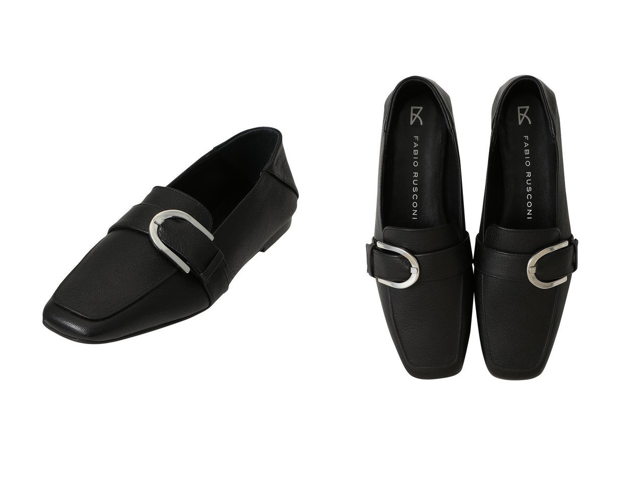 【FABIO RUSCONI/ファビオ ルスコーニ】のバックルローファー おすすめ！トレンド、レディースファッションの通販 おすすめ人気トレンドファッション通販アイテム インテリア・キッズ・メンズ・レディースファッション・服の通販 founy(ファニー) 　ファッション　Fashion　レディースファッション　Fashion for Women　バッグ　Bags　シューズ　Shoes, Footwear　シルバー　Silver, Metallic Silver　シンプル　Simple, Minimal　フォルム　Silhouette, Form　フラット　Flat, Flat Shoes　新作・新入荷　New Arrivals / New In　ブラック系　Black　|ID:crp329100000225086