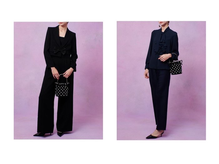 【allureville/アルアバイル】の【LOULOU WILLOUGHBY】ダブルクロスショートジャケット&【LOULOU WILLOUGHBY】ペタフリルボウタイブラウス おすすめ!トレンド、レディースファッションの通販 おすすめ人気トレンドファッション通販アイテム 人気、トレンドファッション・服の通販 founy(ファニー) ファッション Fashion レディースファッション Fashion for Women アウター Coat / Outerwear Collection レディースジャケット・軽アウター Jackets トップス・カットソー Cut & Sew Tops シャツ・ブラウス・オフィスカジュアル Elegant Blouses & Button-Ups 2025年 2025 2025-2026秋冬・A/W Autumn/Winter 2025–26 AW25–26 おすすめ Recommended / Our Picks ショート Short, Short Length ジャケット Jacket, Outerwear セットアップ Set-Up, Coordinated Outfit ダブル Double, Double-Breasted フロント Front, Front Design リボン Ribbon, Bow A/W・秋冬 Autumn/Winter |ID:crp329100000225095