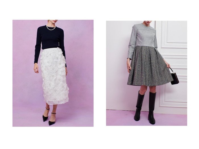 【allureville/アルアバイル】の【LOULOU WILLOUGHBY】LINTONラメツイードワンピース&【LOULOU WILLOUGHBY】フリルスリットプルオーバー おすすめ!トレンド、レディースファッションの通販 おすすめ人気トレンドファッション通販アイテム 人気、トレンドファッション・服の通販 founy(ファニー) ファッション Fashion レディースファッション Fashion for Women トップス・カットソー Cut & Sew Tops ニット Knit Tops & Sweaters カジュアルプルオーバー・ニットトップス Pullovers & Knit Tops / Casual Pullovers ワンピース Dresses チュニック Tunic Tops & Dresses 2025年 2025 2025-2026秋冬・A/W Autumn/Winter 2025–26 AW25–26 シンプル Simple, Minimal スリット Slit, Slit Detail フリル Frill, Ruffle リブニット Rib Knit, Ribbed Knit エレガント 上品 Elegant A/W・秋冬 Autumn/Winter コンビ Combo, Combination Style ジャケット Jacket, Outerwear チュニック Tunic, Long Top ツイード Twill, Twill Weave ドレス Dress, One-Piece バランス Balance, Style Balance ホリデーシーズン Holiday Season 新作・新入荷 New Arrivals / New In |ID:crp329100000225096