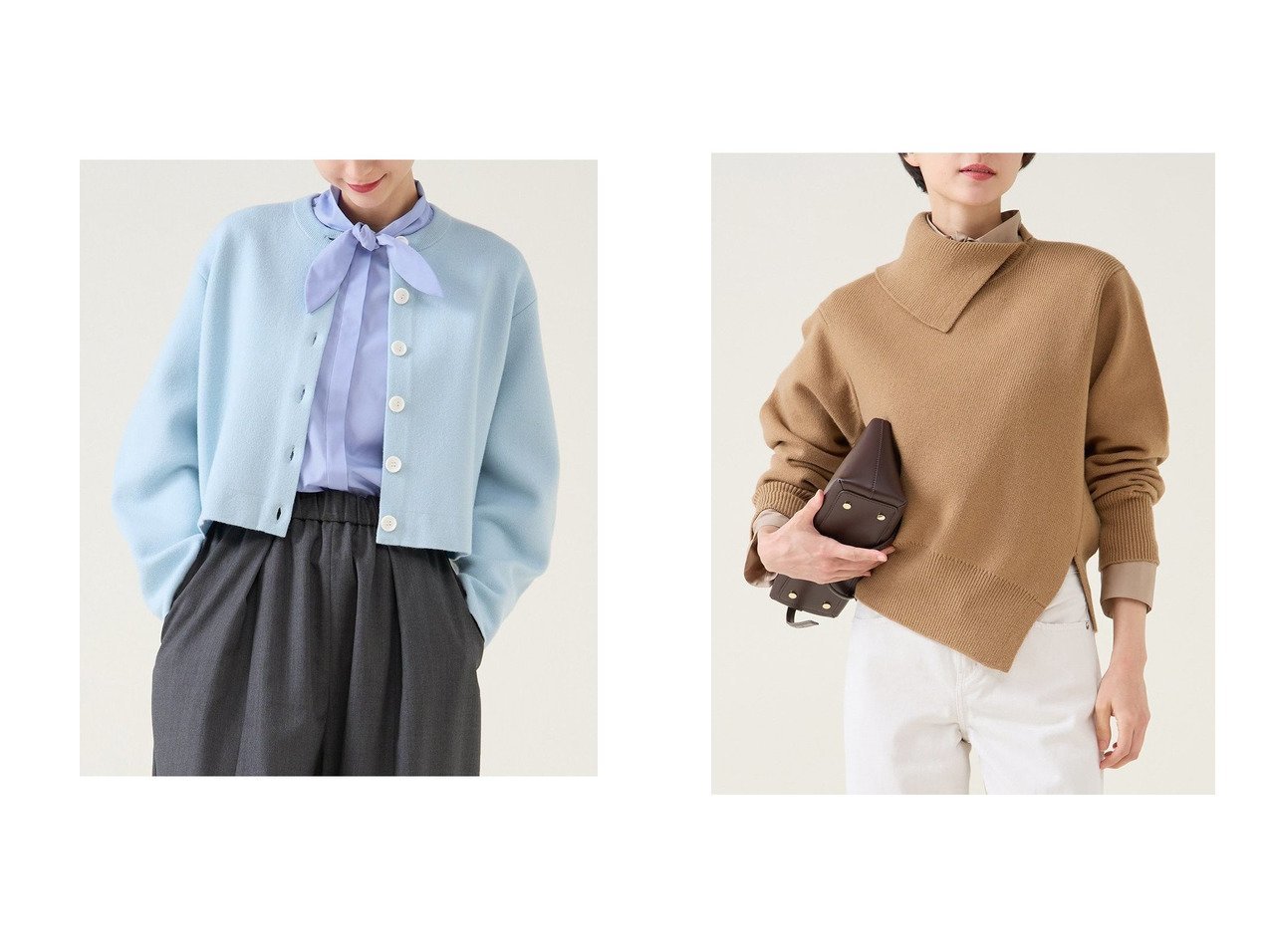 【martinique/マルティニーク】のストレッチウールアシメプルオーバー&ダブルフェイスニットカーディガン おすすめ！トレンド、レディースファッションの通販 おすすめ人気トレンドファッション通販アイテム インテリア・キッズ・メンズ・レディースファッション・服の通販 founy(ファニー) 　ファッション　Fashion　レディースファッション　Fashion for Women　トップス・カットソー　Cut & Sew Tops　ニット　Knit Tops & Sweaters　カーディガン・羽織り　Layered Style Cardigans　カジュアルプルオーバー・ニットトップス　Pullovers & Knit Tops / Casual Pullovers　2025年　2025　2025-2026秋冬・A/W　Autumn/Winter 2025–26 AW25–26　おすすめ　Recommended / Our Picks　インナー　Innerwear　カーディガン　Cardigan, Knitwear　コンパクト　Compact, Small Size　バランス　Balance, Style Balance　ロング　Long, Long-Length　A/W・秋冬　Autumn/Winter　ホワイト系　White　ブルー系　Blue　|ID:crp329100000225107