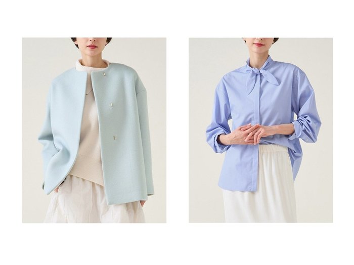 【martinique/マルティニーク】のノーカラーコート&ハイカウントTCブロードシャツ おすすめ!トレンド、レディースファッションの通販 おすすめ人気トレンドファッション通販アイテム 人気、トレンドファッション・服の通販 founy(ファニー) ファッション Fashion レディースファッション Fashion for Women アウター Coat / Outerwear Collection コート・ロングコート・ピーコート Long Coats, Peacoats & More トップス・カットソー Cut & Sew Tops シャツ・ブラウス・オフィスカジュアル Elegant Blouses & Button-Ups イタリア Italy ショート Short, Short Length ジャカード/ジャガード Jacquard, Woven Pattern ストール Stole, Wrap センター Center, Center Line なめらか Smooth, Silky Texture フロント Front, Front Design プリーツ Pleats, Pleated マフラー Scarf, Muffler モダン Modern, Contemporary A/W・秋冬 Autumn/Winter おすすめ Recommended / Our Picks エレガント 上品 Elegant ホリデーシーズン Holiday Season 2025年 2025 2025-2026秋冬・A/W Autumn/Winter 2025–26 AW25–26 スカーフ Scarf, Neckwear スリーブ Sleeve, Long Sleeve / Short Sleeve ブロード Broadcloth, Fine Cotton ロング Long, Long-Length 今季 This Season, Current Season |ID:crp329100000225108