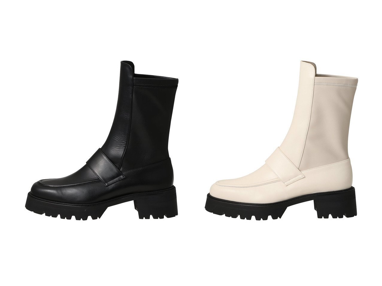 【L'unique et moi/リュニック エ モア】のJenny II タンクソールストレッチブーツ おすすめ！トレンド、レディースファッションの通販 おすすめ人気トレンドファッション通販アイテム インテリア・キッズ・メンズ・レディースファッション・服の通販 founy(ファニー) 　ファッション　Fashion　レディースファッション　Fashion for Women　ショート　Short, Short Length　ストレッチ　Stretch, Stretchy Fabric　バランス　Balance, Style Balance　フィット　Fit, Slim Fit　フロント　Front, Front Design　エレガント 上品　Elegant　新作・新入荷　New Arrivals / New In　ブラック系　Black　イエロー系　Yellow　|ID:crp329100000225117