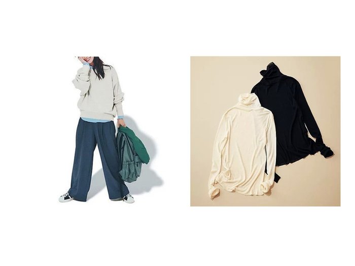 【12closet/トゥエルブクローゼット】の【洗える】セルロースカシミヤタートル&【USAコットン】【洗える】コクーンスウェット おすすめ!トレンド、レディースファッションの通販 おすすめ人気トレンドファッション通販アイテム 人気、トレンドファッション・服の通販 founy(ファニー) ファッション Fashion レディースファッション Fashion for Women トップス・カットソー Cut & Sew Tops レディースパーカー・カジュアルフーディー Casual Hoodies & Sweatshirts スウェット・クルーネックトップス Sweatshirts & Crewnecks / Relaxed Fit Sweat Tops スウェット / スエット Sweatshirt, Sweatwear 洗える Machine Washable |ID:crp329100000225125