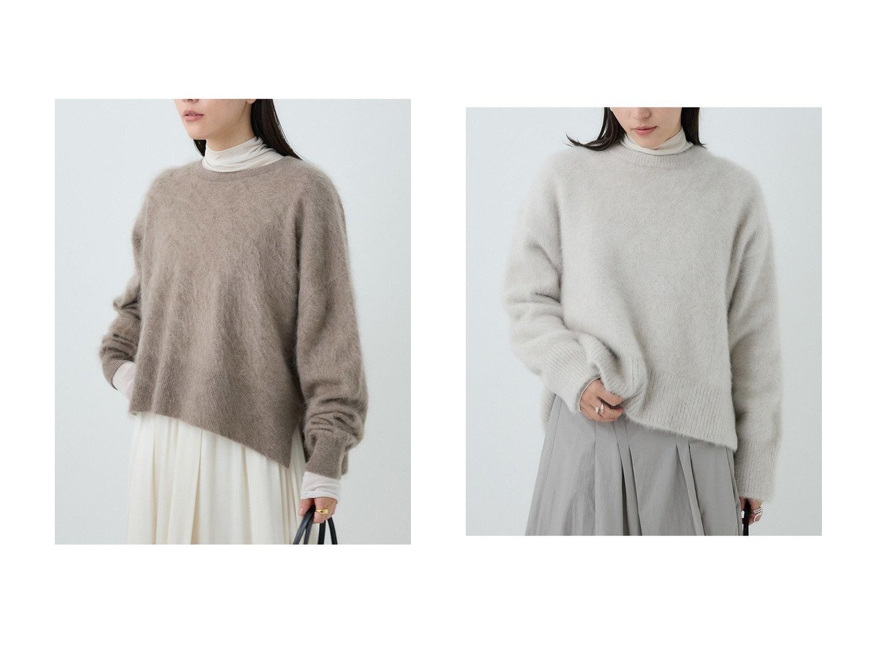 【Chaos/カオス】のブルーフォックスクルーニット&ショートロンデリアライトニット おすすめ！トレンド、レディースファッションの通販 おすすめ人気トレンドファッション通販アイテム インテリア・キッズ・メンズ・レディースファッション・服の通販 founy(ファニー) 　ファッション　Fashion　レディースファッション　Fashion for Women　トップス・カットソー　Cut & Sew Tops　ニット　Knit Tops & Sweaters　カジュアルプルオーバー・ニットトップス　Pullovers & Knit Tops / Casual Pullovers　シンプル　Simple, Minimal　新作・新入荷　New Arrivals / New In　ベージュ系　Beige　ブルー系　Blue　|ID:crp329100000225133