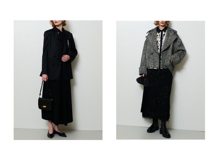 【allureville/アルアバイル】のBONOTTOスパンコールショートコート&バックタックダブルブレストジャケット おすすめ!トレンド、レディースファッションの通販 おすすめ人気トレンドファッション通販アイテム 人気、トレンドファッション・服の通販 founy(ファニー) ファッション Fashion レディースファッション Fashion for Women アウター Coat / Outerwear Collection レディースジャケット・軽アウター Jackets コート・ロングコート・ピーコート Long Coats, Peacoats & More 2025年 2025 2025-2026秋冬・A/W Autumn/Winter 2025–26 AW25–26 クール Cool, Chic コンパクト Compact, Small Size ジャケット Jacket, Outerwear デニム Denim, Jeans Material ドレス Dress, One-Piece フォルム Silhouette, Form フォーマル Formal, Dressy エレガント 上品 Elegant A/W・秋冬 Autumn/Winter カッティング Cutting Detail ショート Short, Short Length シルバー Silver, Metallic Silver スパンコール Sequins, Sequin Embellishment スペシャル Special, Limited Edition バランス Balance, Style Balance ラグジュアリー Luxury, Elegant 冬 Winter / This Winter 新作・新入荷 New Arrivals / New In |ID:crp329100000225135