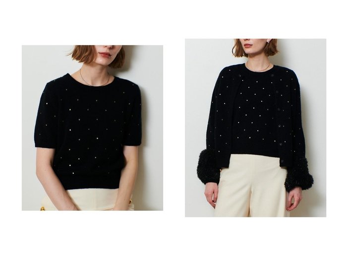 【allureville/アルアバイル】のエンブロイダリードットプルオーバー&エンブロイダリードットファーカフスカーディガン おすすめ!トレンド、レディースファッションの通販 おすすめ人気トレンドファッション通販アイテム インテリア・キッズ・メンズ・レディースファッション・服の通販 founy(ファニー) https://founy.com/ ファッション Fashion レディースファッション Fashion for Women トップス・カットソー Cut & Sew Tops ニット Knit Tops & Sweaters カジュアルプルオーバー・ニットトップス Pullovers & Knit Tops / Casual Pullovers カーディガン・羽織り Layered Style Cardigans アンサンブル Ensemble Set コンパクト Compact, Small Size ドット Polka Dot, Dot Pattern フォルム Silhouette, Form リュクス Luxury, Elegant, High-End, Chic ワイド Wide, Wide Fit エレガント 上品 Elegant 新作・新入荷 New Arrivals / New In |ID:crp329100000225137