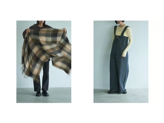 【marjour/マージュール】のDENIM SALOPETTE PANTS&CHECK STOLE MUFFLER おすすめ!トレンド、レディースファッションの通販 おすすめ人気トレンドファッション通販アイテム 人気、トレンドファッション・服の通販 founy(ファニー) ファッション Fashion レディースファッション Fashion for Women ワンピース Dresses サロペット&オールインワン Dungarees & Jumpsuit Styles ストール Stole, Wrap チェック Check, Plaid, Tartan フリンジ Fringe, Tassel A/W・秋冬 Autumn/Winter 防寒 Cold Protection, Winter-Ready おすすめ Recommended / Our Picks サロペット Overalls, Salopette ストレッチ Stretch, Stretchy Fabric デニム Denim, Jeans Material バランス Balance, Style Balance ポケット Pocket, Pocket Detail 夏 Summer 旅行 Travel |ID:crp329100000225146