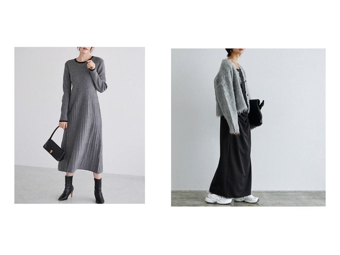 【Pierrot/ピエロ】のRASW 【コーデセット】シャギーカーデ×キャミワンピset&配色プリーツニットワンピース プチプライスのおすすめ!トレンド、レディースファッションの通販 おすすめ人気トレンドファッション通販アイテム 人気、トレンドファッション・服の通販 founy(ファニー) ファッション Fashion レディースファッション Fashion for Women ワンピース Dresses ニットワンピース Knit Dresses キャミソールワンピース Camisole Dresses セットアップ Matching Sets レディーストップス・ブラウス Tops & Blouses / Assorted Women's Tops シンプル Simple, Minimal プチプライス・低価格 Affordable / Budget Price プリーツ Pleats, Pleated エレガント 上品 Elegant 送料無料 Free Shipping カーディガン Cardigan, Knitwear |ID:crp329100000225167