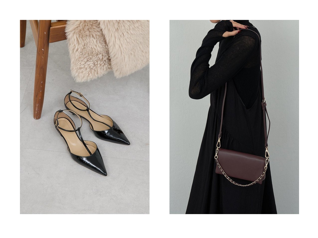 【GALLARDAGALANTE/ガリャルダガランテ】の【2.718】Tストラップパンプス&【2.718】3wayソフトMINIショルダー おすすめ！トレンド、レディースファッションの通販 おすすめ人気トレンドファッション通販アイテム インテリア・キッズ・メンズ・レディースファッション・服の通販 founy(ファニー) 　ファッション　Fashion　レディースファッション　Fashion for Women　バッグ　Bags　ストラップパンプス　Strap Pumps, Strappy Heels　ラップ　Wrap, Wrap Design　エレガント 上品　Elegant　新作・新入荷　New Arrivals / New In　楽ちん　Easy Fit, Comfortable　おすすめ　Recommended / Our Picks　ショルダー　Shoulder, Shoulder Strap　チェーン　Chain, Chain Strap　チャーム　Charm, Pendant　ハンド　Hand, Handmade　ブラック系　Black　|ID:crp329100000225173