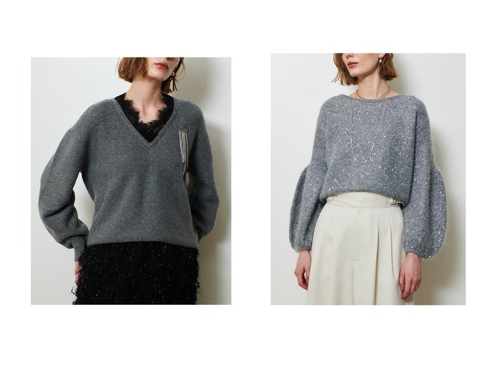 【allureville/アルアバイル】のレースドッキングプルオーバー&モヘヤスパンコールプルオーバー おすすめ！トレンド、レディースファッションの通販 おすすめ人気トレンドファッション通販アイテム 人気、トレンドファッション・服の通販 founy(ファニー) ファッション Fashion レディースファッション Fashion for Women トップス・カットソー Cut & Sew Tops ニット Knit Tops & Sweaters カジュアルプルオーバー・ニットトップス Pullovers & Knit Tops / Casual Pullovers 2025年 2025 2025-2026秋冬・A/W Autumn/Winter 2025–26 AW25–26 おすすめ Recommended / Our Picks タートル Turtleneck, Turtle Collar チュール Tulip, Tulip Motif レース Lace, Lace Fabric A/W・秋冬 Autumn/Winter |ID:crp329100000225179