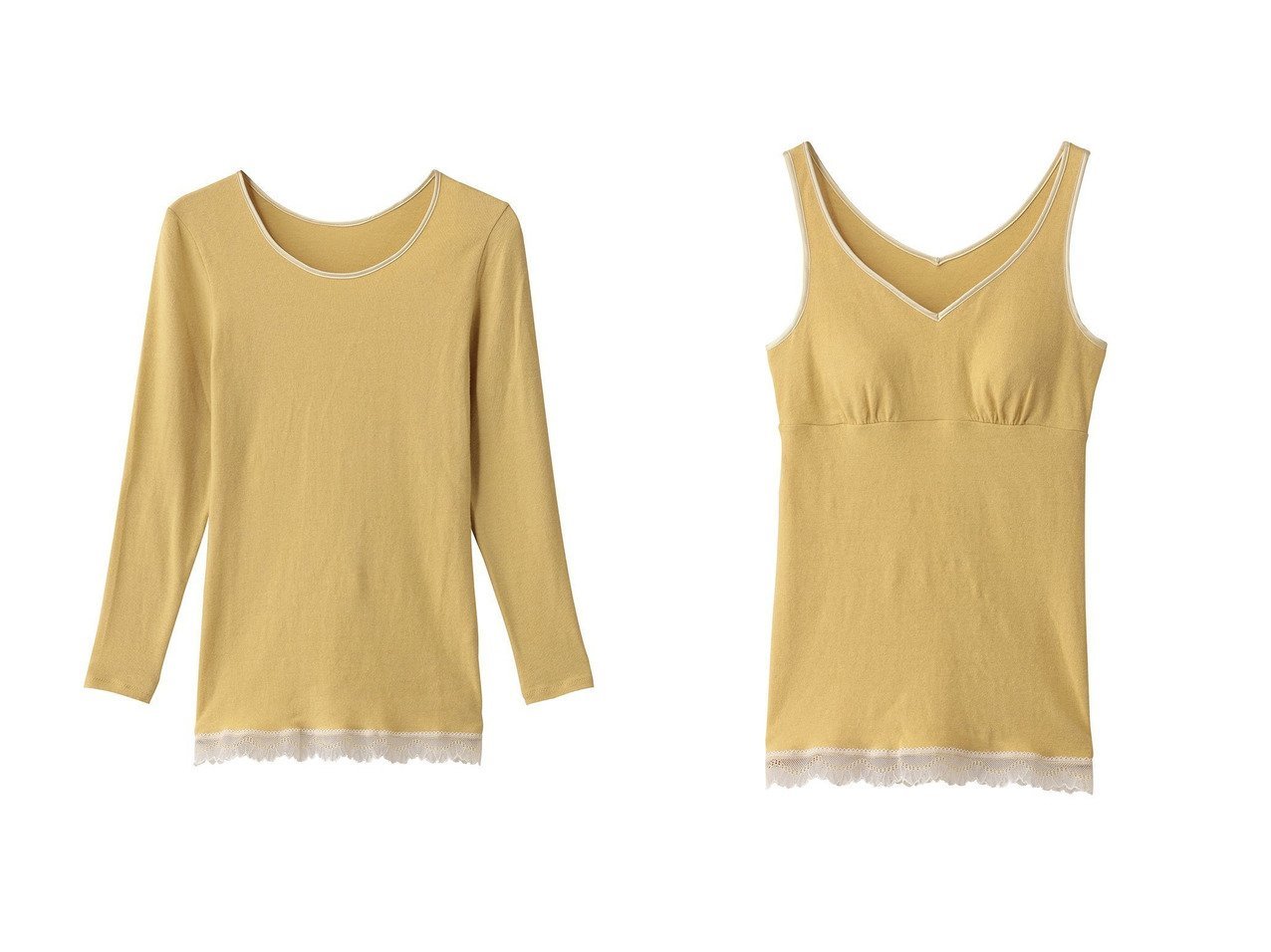 【KID BLUE/キッドブルー】の25起毛ココウール長袖インナー&25起毛ココウールカップ付キャミ おすすめ！トレンド、レディースファッションの通販 おすすめ人気トレンドファッション通販アイテム インテリア・キッズ・メンズ・レディースファッション・服の通販 founy(ファニー) 　ファッション　Fashion　レディースファッション　Fashion for Women　下着・ランジェリー　Lingerie & Intimates　その他ランジェリー・インナーアイテム　Other Lingerie / Intimates　お家時間・ステイホーム　Stay Home / At Home　インナー　Innerwear　フィット　Fit, Slim Fit　ランジェリー　Lingerie, Intimate Wear　リラックス　Relax, Relaxed Fit　レース　Lace, Lace Fabric　エレガント 上品　Elegant　冬　Winter / This Winter　新作・新入荷　New Arrivals / New In　A/W・秋冬　Autumn/Winter　長袖　Long Sleeve, Full Sleeve　防寒　Cold Protection, Winter-Ready　キャミ　Camisole, Cami Top　イエロー系　Yellow　|ID:crp329100000225183