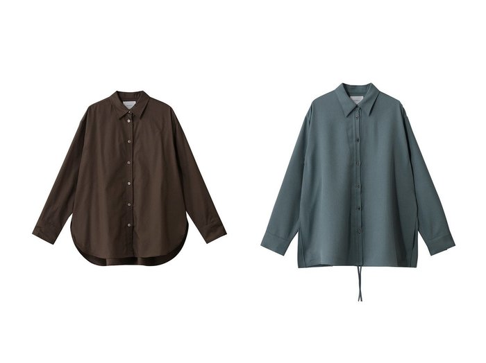 【MIDIUMISOLID/ミディウミソリッド】のdrawstring shirt シャツ&basic backgathered shirt シャツ おすすめ!トレンド、レディースファッションの通販 おすすめ人気トレンドファッション通販アイテム 人気、トレンドファッション・服の通販 founy(ファニー) ファッション Fashion レディースファッション Fashion for Women トップス・カットソー Cut & Sew Tops シャツ・ブラウス・オフィスカジュアル Elegant Blouses & Button-Ups ギャザー Gathered, Ruffled シンプル Simple, Minimal スリーブ Sleeve, Long Sleeve / Short Sleeve ベーシック Basic, Essential ロング Long, Long-Length エレガント 上品 Elegant 新作・新入荷 New Arrivals / New In |ID:crp329100000225187