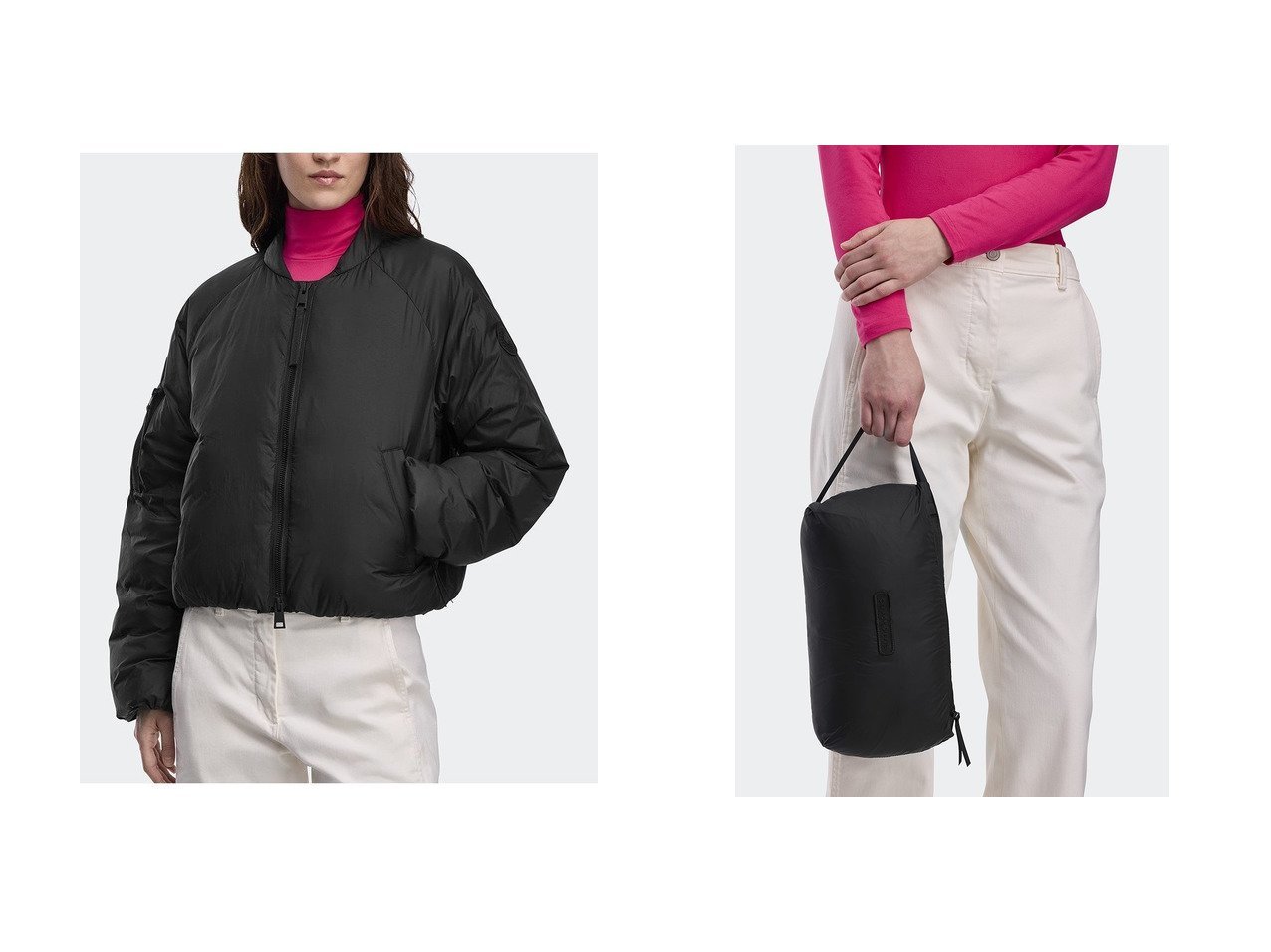 【CANADA GOOSE/カナダグース】の2758WT Elba Bomber エルバ ボンバー おすすめ！トレンド、レディースファッションの通販 おすすめ人気トレンドファッション通販アイテム インテリア・キッズ・メンズ・レディースファッション・服の通販 founy(ファニー) 　ファッション　Fashion　レディースファッション　Fashion for Women　アウター　Coat / Outerwear Collection　レディースジャケット・軽アウター　Jackets　ジップ　Zip, Zipper　ジャケット　Jacket, Outerwear　ダウン　Down, Puffer　ドローコード　Drawcord, Drawstring Cord　ハンド　Hand, Handmade　フィット　Fit, Slim Fit　ポケット　Pocket, Pocket Detail　モダン　Modern, Contemporary　ラップ　Wrap, Wrap Design　新作・新入荷　New Arrivals / New In　軽量　Lightweight, Ultra Light　グレー系　Gray　ブラック系　Black　|ID:crp329100000225191