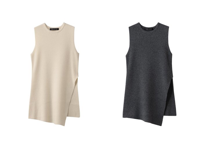【mizuiro ind/ミズイロ インド】のside slit rib vest ベスト おすすめ！トレンド、レディースファッションの通販 おすすめ人気トレンドファッション通販アイテム 人気、トレンドファッション・服の通販 founy(ファニー) ファッション Fashion レディースファッション Fashion for Women トップス・カットソー Cut & Sew Tops ニット Knit Tops & Sweaters ベスト&ジレ / 重ね着スタイル Vests & Gilets カジュアルプルオーバー・ニットトップス Pullovers & Knit Tops / Casual Pullovers インナー Innerwear シンプル Simple, Minimal スリット Slit, Slit Detail ベスト Vest, Waistcoat 新作・新入荷 New Arrivals / New In |ID:crp329100000225193