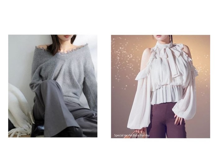 【SNIDEL/スナイデル】のフォックス衿レースプルオーバー&シフォンボリュームブラウス おすすめ!トレンド、レディースファッションの通販 おすすめ人気トレンドファッション通販アイテム 人気、トレンドファッション・服の通販 founy(ファニー) ファッション Fashion レディースファッション Fashion for Women トップス・カットソー Cut & Sew Tops シャツ・ブラウス・オフィスカジュアル Elegant Blouses & Button-Ups カジュアルプルオーバー・ニットトップス Pullovers & Knit Tops / Casual Pullovers ウェーブ Wavy Pattern エレガント 上品 Elegant オーガンジー Organza Fabric シアー Sheer, See-Through シフォン Chiffon, Lightweight Fabric シルバー Silver, Metallic Silver ストレート Straight, Straight Cut スリット Slit, Slit Detail フィット Fit, Slim Fit フェミニン Feminine, Girly フラワー Flower, Floral プリント Print, Printed Pattern 無地 Plain, Solid Color リボン Ribbon, Bow ロマンティック Romantic, Feminine Style おすすめ Recommended / Our Picks |ID:crp329100000225208