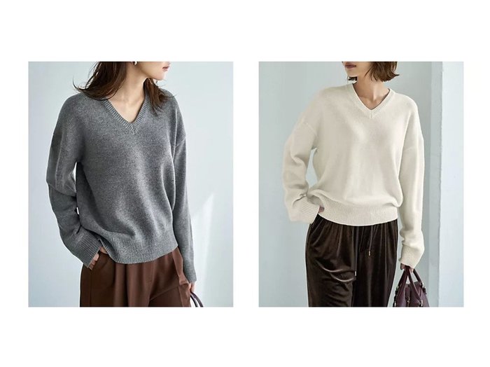 【STYLE DELI/スタイルデリ】の着やすいVネックニットトップス おすすめ!トレンド、レディースファッションの通販 おすすめ人気トレンドファッション通販アイテム 人気、トレンドファッション・服の通販 founy(ファニー) ファッション Fashion レディースファッション Fashion for Women トップス・カットソー Cut & Sew Tops ニット Knit Tops & Sweaters Vネックトップス V-Neck Tops / V-Cut Neckline Shirts イエロー Yellow ジャケット Jacket, Outerwear ストレート Straight, Straight Cut スリット Slit, Slit Detail 長袖 Long Sleeve, Full Sleeve ベーシック Basic, Essential ミックス Mix, Mixed Style メランジ Melange, Mixed Yarn 冬 Winter / This Winter |ID:crp329100000225211