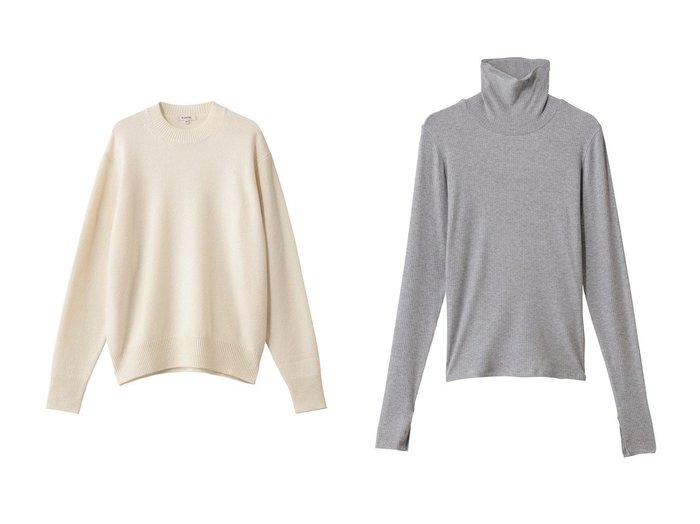 【MIDIUMISOLID/ミディウミソリッド】のwarm sheer rib PO プルオーバー&【BLAMINK/ブラミンク】の7Gクルーネックニット おすすめ！トレンド、レディースファッションの通販 おすすめ人気トレンドファッション通販アイテム 人気、トレンドファッション・服の通販 founy(ファニー) ファッション Fashion レディースファッション Fashion for Women トップス・カットソー Cut & Sew Tops ニット Knit Tops & Sweaters カジュアルプルオーバー・ニットトップス Pullovers & Knit Tops / Casual Pullovers シャツ・ブラウス・オフィスカジュアル Elegant Blouses & Button-Ups ロングTシャツ・Tシャツ Longline T-Shirts & Tees カットソー・ベーシックTシャツ Cut-and-Sewn Tops / Stretch Tees & Basics なめらか Smooth, Silky Texture リラックス Relax, Relaxed Fit エレガント 上品 Elegant 新作・新入荷 New Arrivals / New In |ID:crp329100000225224