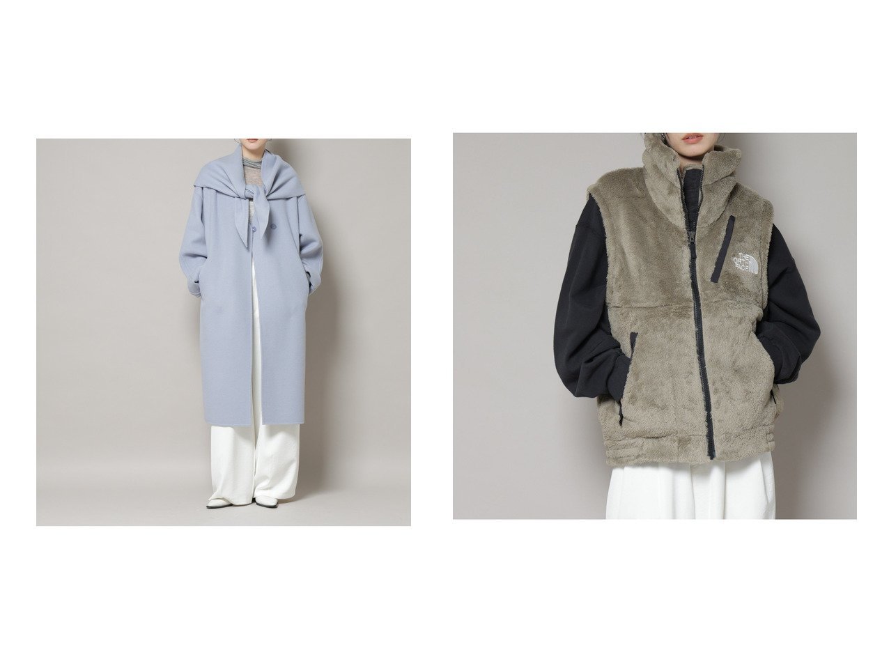 【nano universe/ナノ ユニバース】のSUPER110blend リバーノーカラーロングコート&Versa Loft Vest おすすめ！トレンド、レディースファッションの通販 おすすめ人気トレンドファッション通販アイテム インテリア・キッズ・メンズ・レディースファッション・服の通販 founy(ファニー) 　ファッション　Fashion　レディースファッション　Fashion for Women　アウター　Coat / Outerwear Collection　コート・ロングコート・ピーコート　Long Coats, Peacoats & More　トップス・カットソー　Cut & Sew Tops　ベスト&ジレ / 重ね着スタイル　Vests & Gilets　インナー　Innerwear　シンプル　Simple, Minimal　ダブル　Double, Double-Breasted　バランス　Balance, Style Balance　フェイス　Face, Facial Design　フロント　Front, Front Design　ポケット　Pocket, Pocket Detail　リラックス　Relax, Relaxed Fit　ロング　Long, Long-Length　エレガント 上品　Elegant　2025年　2025　2025-2026秋冬・A/W　Autumn/Winter 2025–26 AW25–26　ブルー系　Blue　ブラック系　Black　イエロー系　Yellow　ベージュ系　Beige　|ID:crp329100000225232