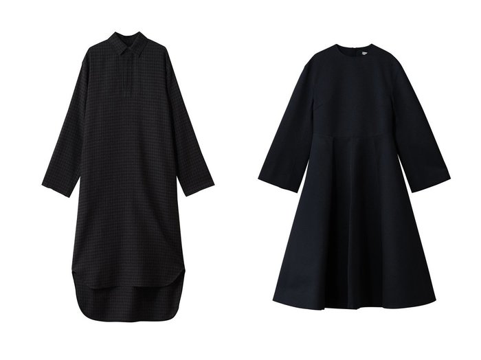 【BLAMINK/ブラミンク】のチェックロングスリーブワンピース&ロングスリーブドレス おすすめ！トレンド、レディースファッションの通販 おすすめ人気トレンドファッション通販アイテム 人気、トレンドファッション・服の通販 founy(ファニー) ファッション Fashion レディースファッション Fashion for Women ワンピース Dresses チュニック Tunic Tops & Dresses フォーマル・パーティードレス・結婚式用ドレス Elegant & Casual Dresses シンプル Simple, Minimal チェック Check, Plaid, Tartan チュニック Tunic, Long Top フォルム Silhouette, Form ロング Long, Long-Length 新作・新入荷 New Arrivals / New In |ID:crp329100000225234