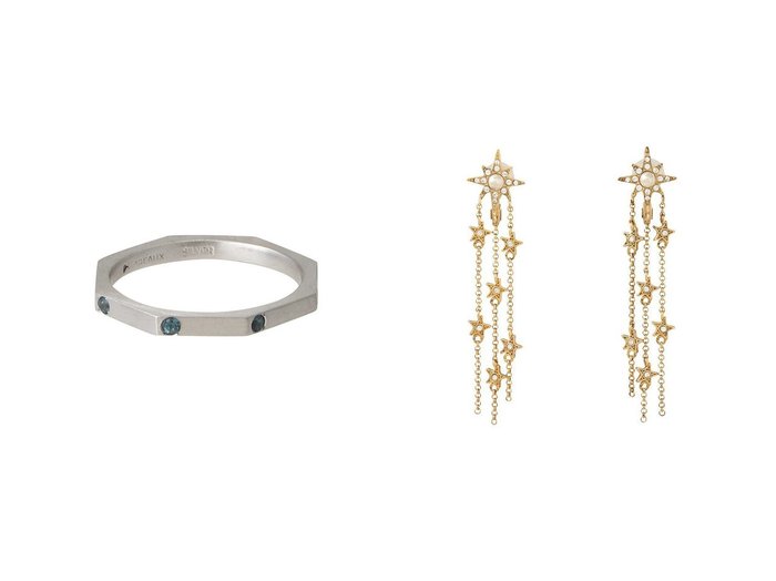【CADEAUX/カドー】のオクタゴンカラーリング&【ADER bijoux/アデル ビジュー】のTINY STAR grigri フリンジイヤリング おすすめ！トレンド、レディースファッションの通販 おすすめ人気トレンドファッション通販アイテム 人気、トレンドファッション・服の通販 founy(ファニー) 　ファッション　Fashion　レディースファッション　Fashion for Women　ジュエリー　Jewelry　ファッションリング　Fashion Rings　イヤリング・フープ・ドロップタイプ　Hoop, Drop & Clip Earrings　おすすめ　Recommended / Our Picks　クール　Cool, Chic　シルバー　Silver, Metallic Silver　スタイリッシュ　Stylish, Fashionable　モダン　Modern, Contemporary　ロンドン　London Style, British Inspired　エレガント 上品　Elegant　新作・新入荷　New Arrivals / New In　|ID:crp329100000225236