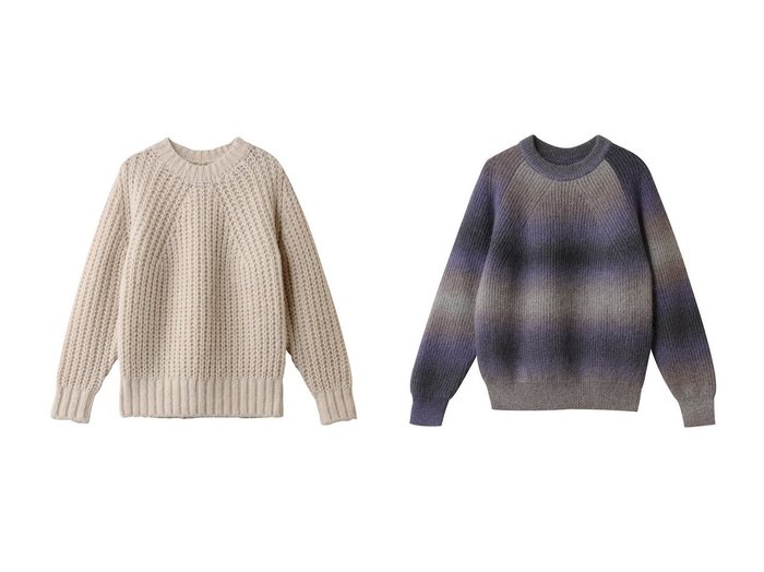 【BATONER/バトナー】のチャンキー フラッフィー シグネチャー クルーネック&モヘア カスリ ダイ シグネチャー クルーネック おすすめ！トレンド、レディースファッションの通販 おすすめ人気トレンドファッション通販アイテム 人気、トレンドファッション・服の通販 founy(ファニー) ファッション Fashion レディースファッション Fashion for Women トップス・カットソー Cut & Sew Tops ニット Knit Tops & Sweaters カジュアルプルオーバー・ニットトップス Pullovers & Knit Tops / Casual Pullovers シンプル Simple, Minimal 新作・新入荷 New Arrivals / New In A/W・秋冬 Autumn/Winter |ID:crp329100000225239