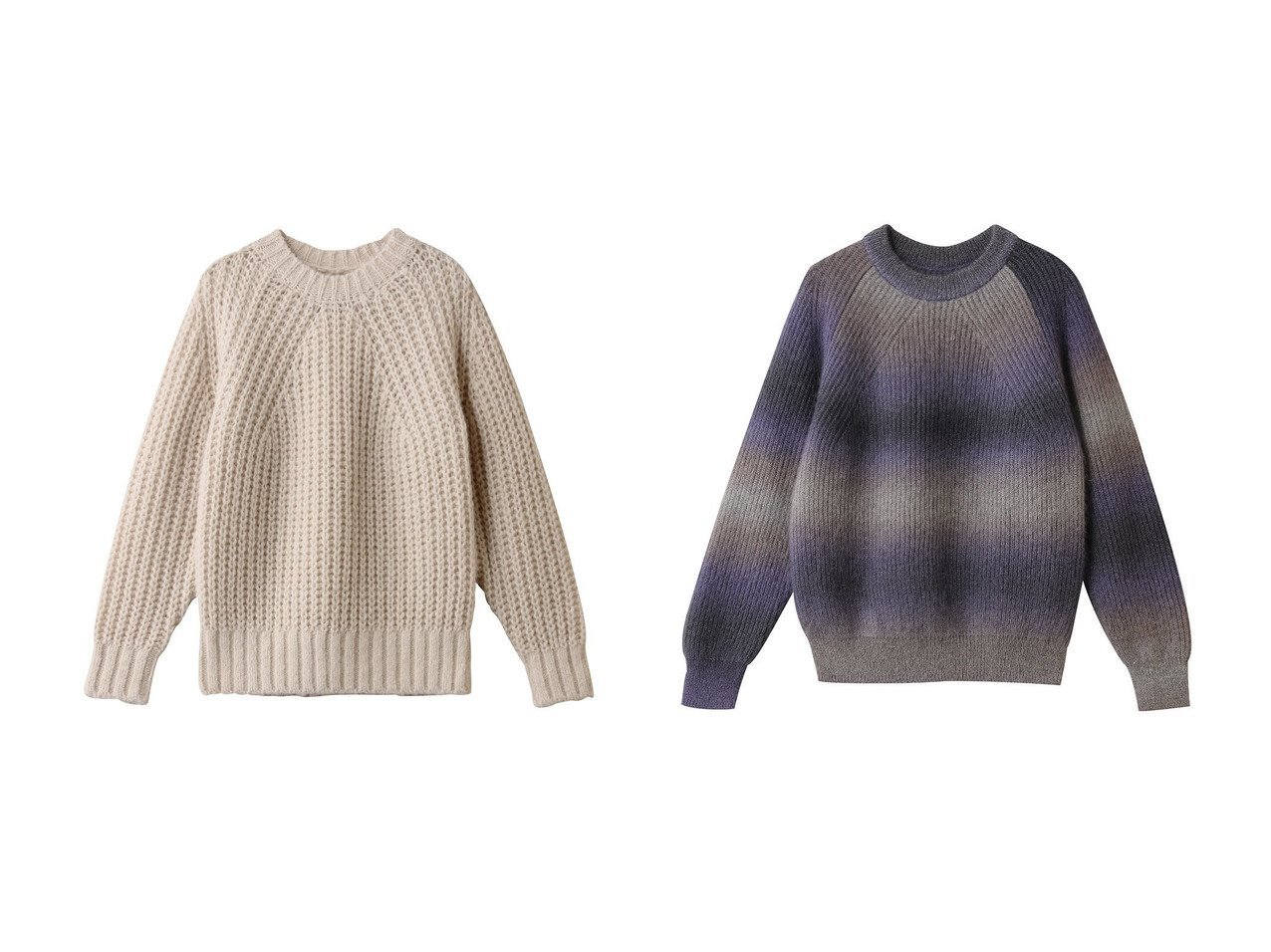 【BATONER/バトナー】のチャンキー フラッフィー シグネチャー クルーネック&モヘア カスリ ダイ シグネチャー クルーネック おすすめ！トレンド、レディースファッションの通販 おすすめ人気トレンドファッション通販アイテム インテリア・キッズ・メンズ・レディースファッション・服の通販 founy(ファニー) 　ファッション　Fashion　レディースファッション　Fashion for Women　トップス・カットソー　Cut & Sew Tops　ニット　Knit Tops & Sweaters　カジュアルプルオーバー・ニットトップス　Pullovers & Knit Tops / Casual Pullovers　シンプル　Simple, Minimal　新作・新入荷　New Arrivals / New In　A/W・秋冬　Autumn/Winter　イエロー系　Yellow　ブルー系　Blue　ブラック系　Black　|ID:crp329100000225239