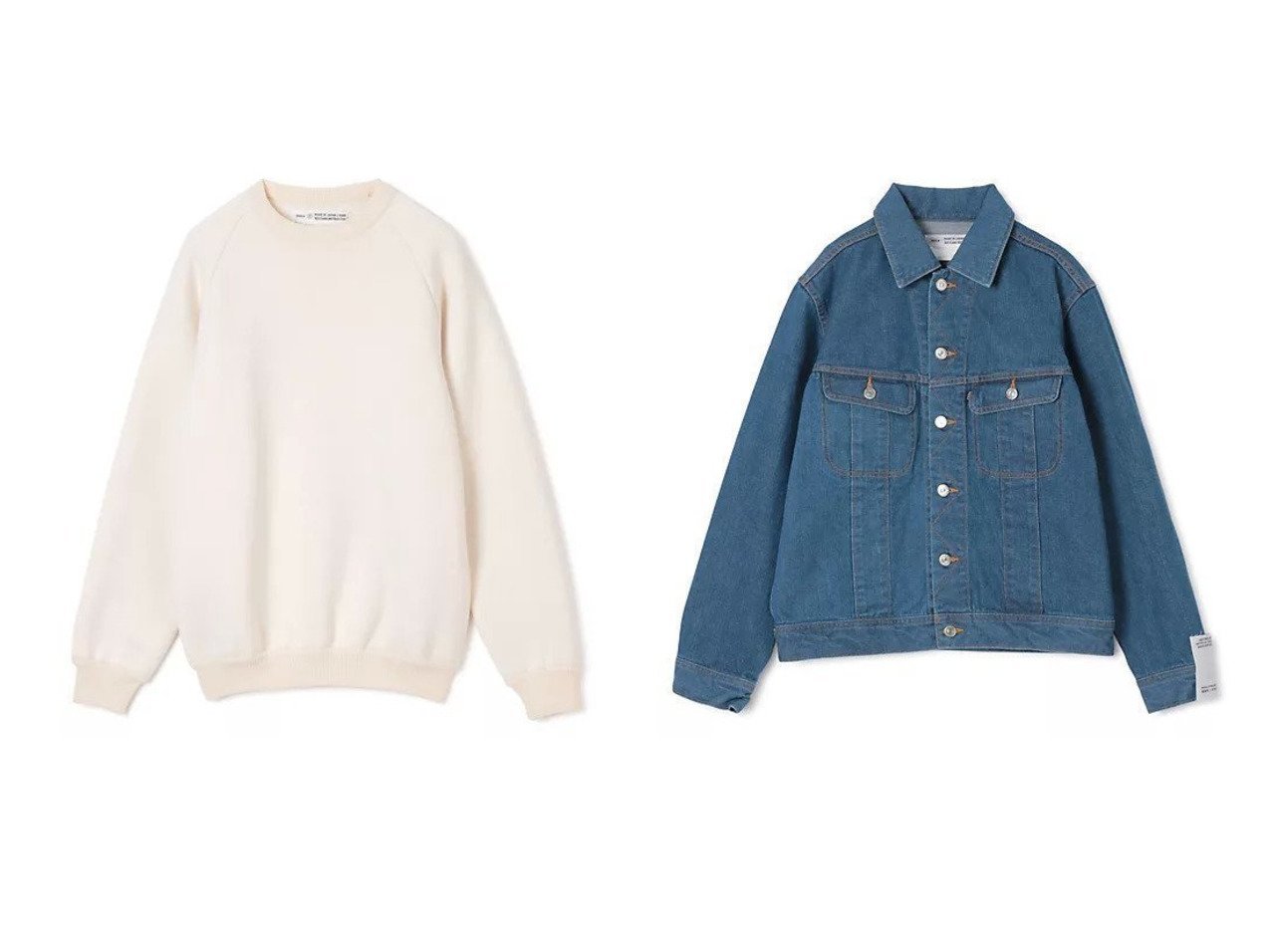 【YAECA/ヤエカ】のBrushed-Back Sweat Shirt&26denim-05 おすすめ！トレンド、レディースファッションの通販 おすすめ人気トレンドファッション通販アイテム インテリア・キッズ・メンズ・レディースファッション・服の通販 founy(ファニー) 　ファッション　Fashion　レディースファッション　Fashion for Women　トップス・カットソー　Cut & Sew Tops　シャツ・ブラウス・オフィスカジュアル　Elegant Blouses & Button-Ups　レディースパーカー・カジュアルフーディー　Casual Hoodies & Sweatshirts　ロングTシャツ・Tシャツ　Longline T-Shirts & Tees　スウェット・クルーネックトップス　Sweatshirts & Crewnecks / Relaxed Fit Sweat Tops　洗える　Machine Washable　A/W・秋冬　Autumn/Winter　クラシック　Classic, Timeless Style　ジャケット　Jacket, Outerwear　デニム　Denim, Jeans Material　フラップ　Flap, Flap Pocket　ポケット　Pocket, Pocket Detail　ブルー系　Blue　グレー系　Gray　|ID:crp329100000225258